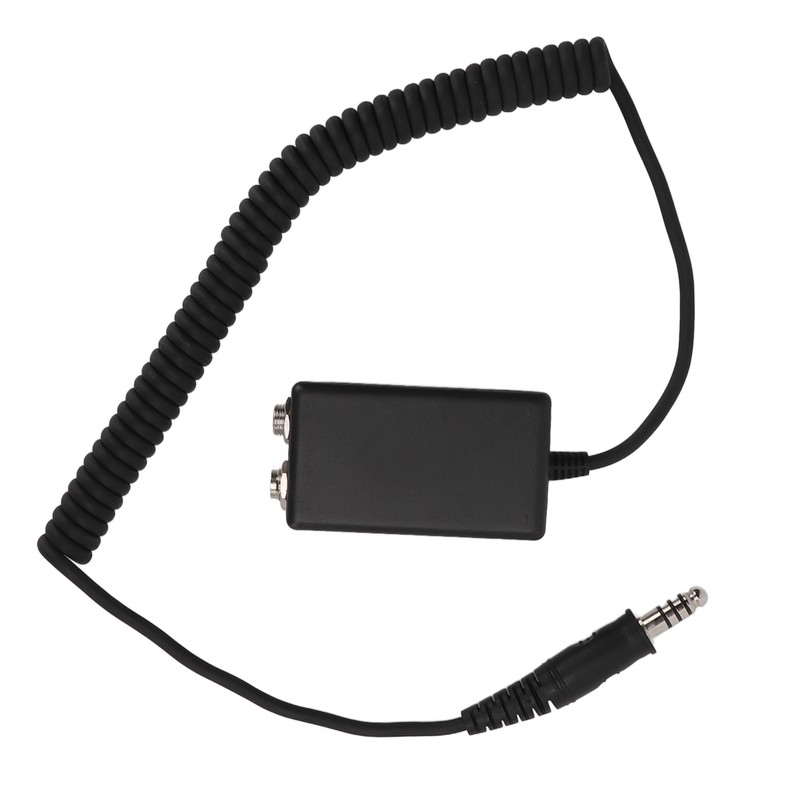 150cm/59.06in Universal Aviation Headset Cable Adapter Helicopter U174 Male to