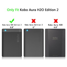 Kepuch Custer Case for Kobo Aura H2O Edition 2,Ultra-Thin PU-Leather Hard Shell Cover for Kobo Aura H2O Edition 2 - Blue