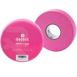 Raquex Fabric Tape for Sports: Hockey Sticks, Tennis, Squash or Badminton Rackets, Skipping Ropes and More.Water Resistant, Strong and Provides a Natural, Elevated Grip (Pink)