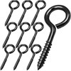 10PCS 2.5 Inch Stainless Steel Screw Eyes, Black Eye Hooks