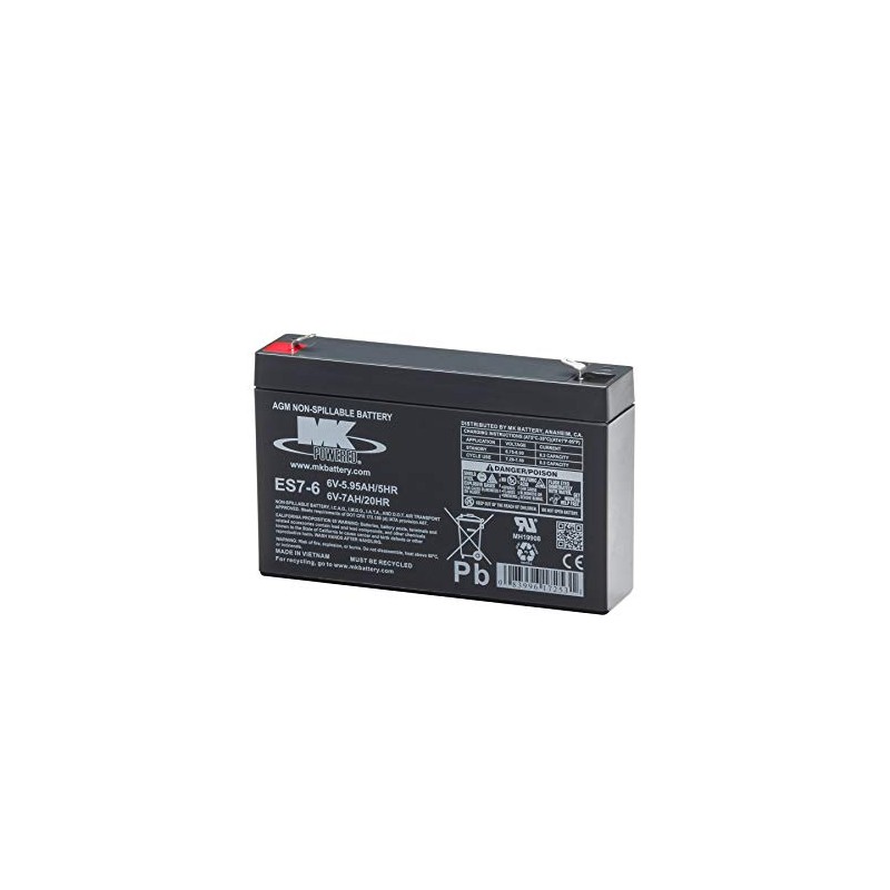 MK Battery ES7-6 Maintenance-Free Rechargeable Sealed Lead-Acid Battery