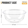 Qeirudu 12 oz Small Clear Plastic Bowls, 100 Pack Disposable
