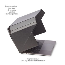 Philbert D790551 - visualización de visualización para portátil 4 en 1 - Sombrilla de Sol, privacidad, protección contra el Calor, Mejora del Contraste, se Adapta a portátiles de 12 Pulgadas, 13 y 14