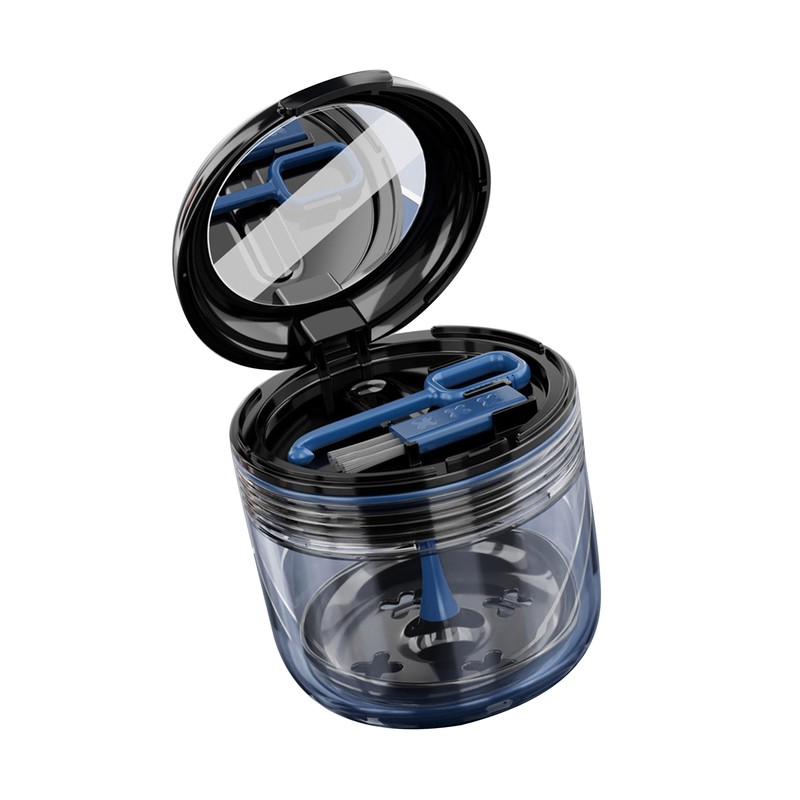 Mouth Guard Case Storage Box Good Sealing with Brush Mirror