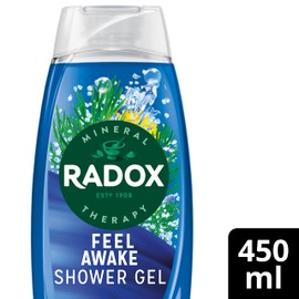 Radox Mineral Therapy Feel Awake 2-in-1 body wash & shampoo shower gel with a sea mineral & fennel fragrance for a refreshing shower experience 450 ml