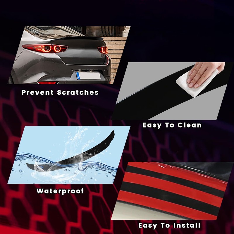 Arcoche Trunk Lip Spoiler for Mazda 3 2019-2023 Sedan Rear