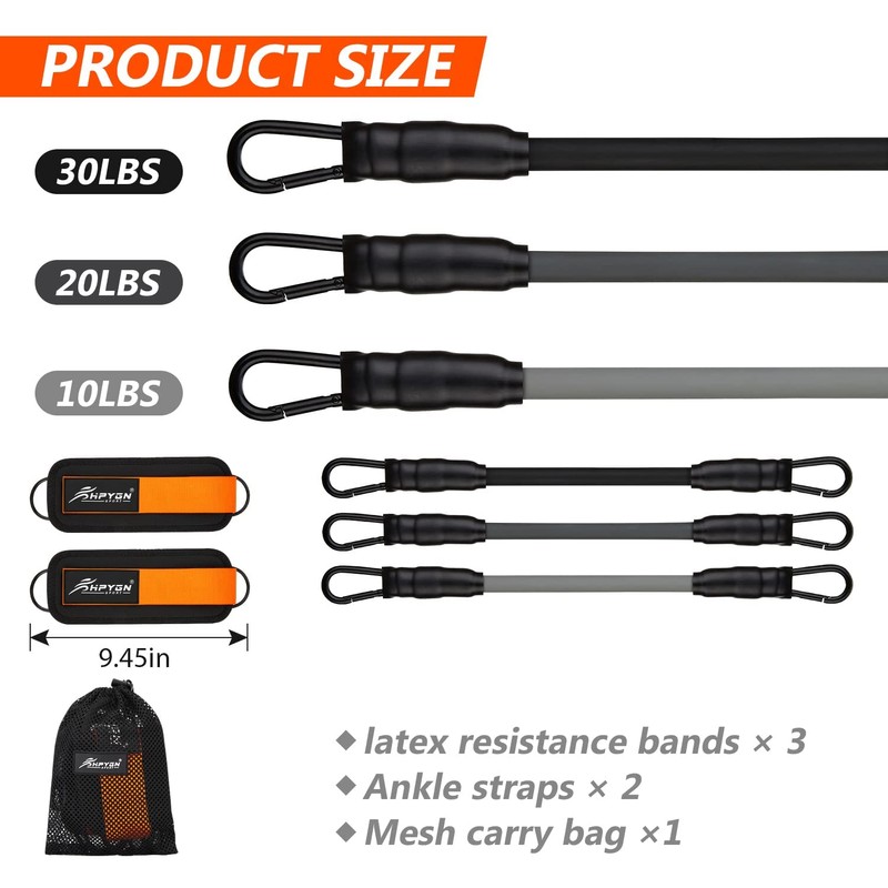 Ankle Resistance Bands with Cuffs, Ankle Bands for Working Out,