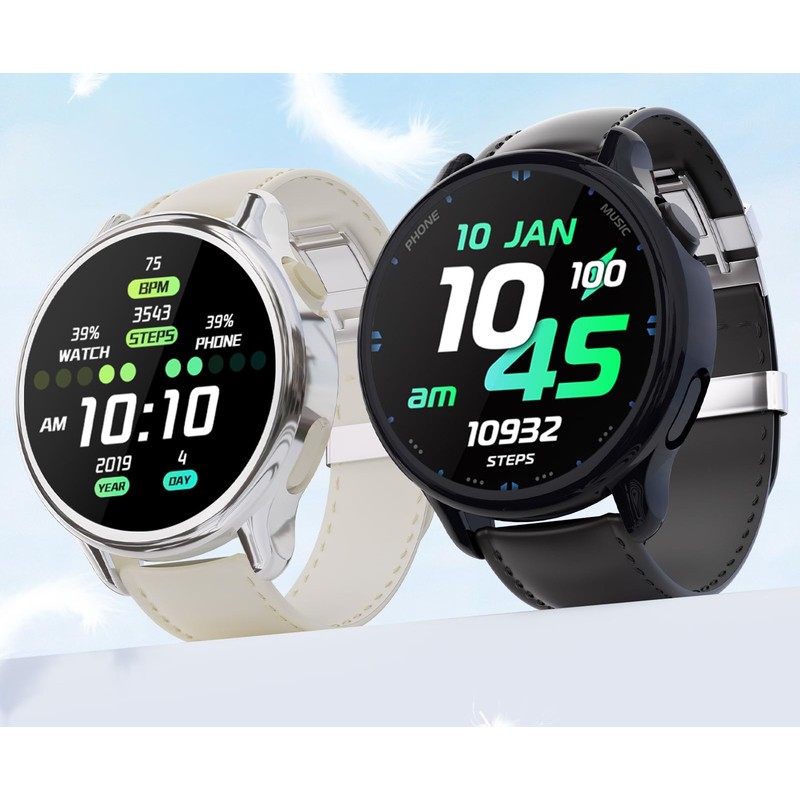 2Pack Case Compatible with Garmin Vivoactive 6 Screen Protector Case