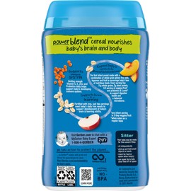 Gerber Baby Cereal, Oatmeal Peach Apple, 8 Ounce