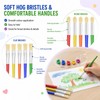 12 Pcs Kids Paint Brushes Set, Childrens Paintbrushes for Art,