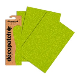 Decopatch Papers 395 x 298 mm Reptile Skin Print, Pack of 3, Green