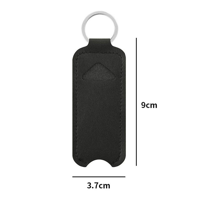 luzen 4Pcs PU Leather Lipstick Lip Balm Case Holder Portable