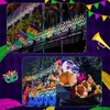 65ft Green Yellow Purple Mardi Gras Light Solar Icicle Light