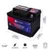 Mighty Max Battery Mighty Max Battery MM-H5 Start and Stop Car BCI Group Size 47 12V 60 AH, 100RC, 680 CCA Rechargeable AGM Car battery