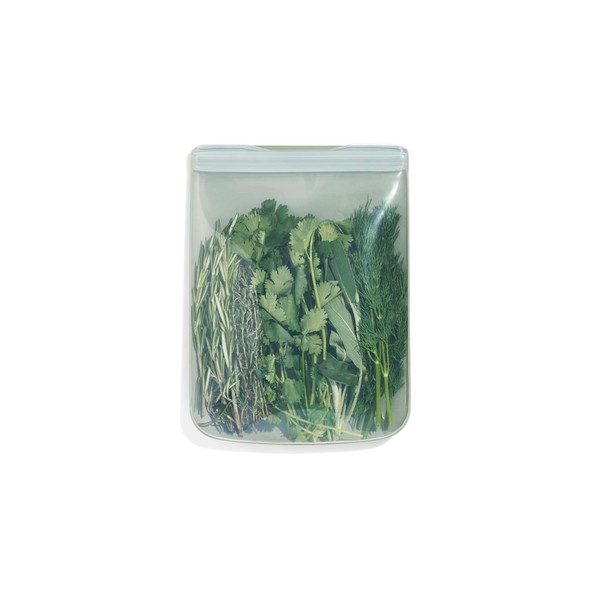 W&P Porter Silicone Reusable Storage Bag, Sandwich (46oz Flat), Sage,