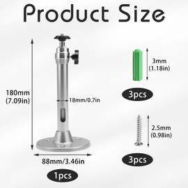 vcsjw Projector Mount, Universal Projector Ceiling Mount, Aluminium Alloy Ceiling Mount, Projector Wall Mount, Ceiling Mount for Wall Ceiling Projector Camcorder