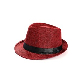 Coucoland Panama Hat - Men’s Mafia Gangster Fedora Trilby Bogart Hat - Men's 1920s Gatsby Costume Accessory -