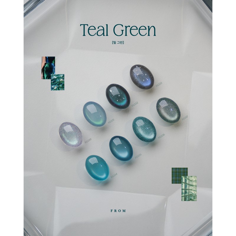 From the Nail Teal Green Magnetic Gel + 30 parts