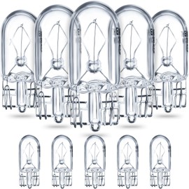 Honoson 1/4 Wedge Base 12V 5W Bulb Clear Krypton Light Bulb for Landscape, RV and Cabinet Lighting (10 Pieces)