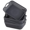 Morcte Small Storage Basket, Plastic Mesh Organizer Basket (Grey, Set