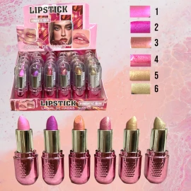 Romantic Rain Labial De Hadas Holográfico Diferentes Tonos Lipstick 6pz