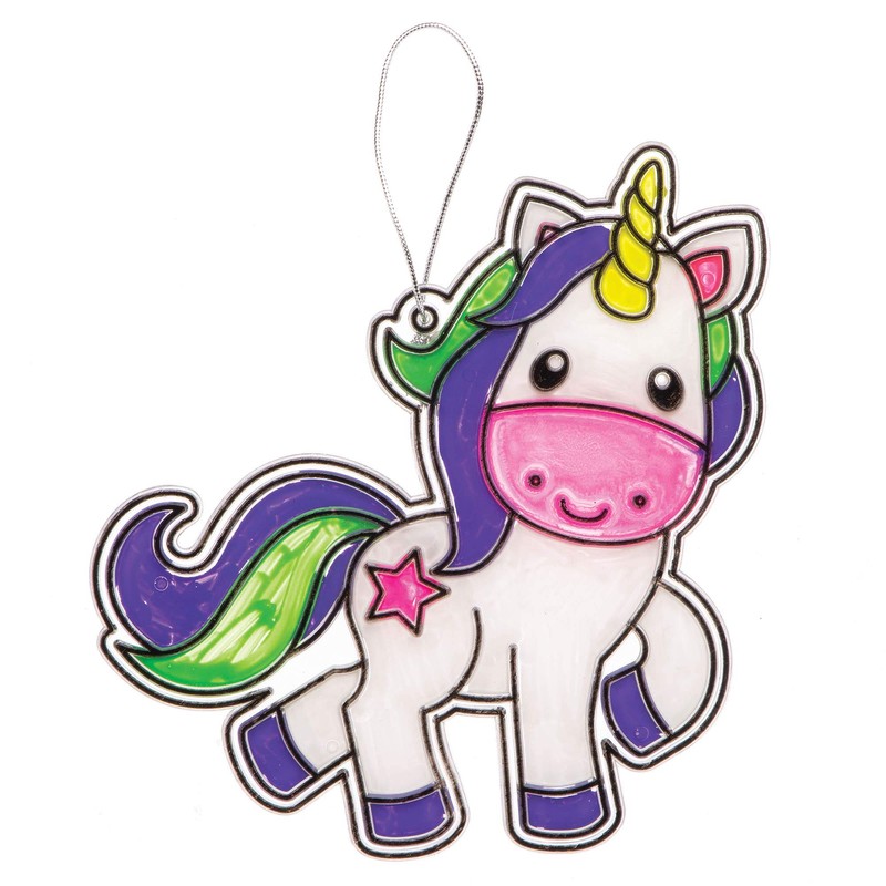 Baker Ross AR384 Unicorn Suncatcher Decorations (Pack of 8)