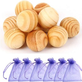 TooGet Natural Camphor Ball Fresh Cinnamomum Camphora Root for Clothes Storage, Closets & Drawers - 30 Balls & 6 Bags