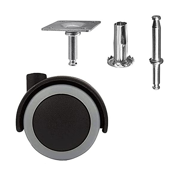 2 Inch Universal Fit Office Chair Caster Wheel, Smooth Rolling