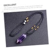 FOMIYES Natural Amethyst Pendant Necklace Crystal Stone Decor Fashion Jewelry