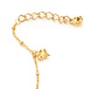 Gold Color Steel Link Chain Anklet Bracelet with Dangling Charms