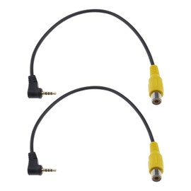 VGOL 2PCS 2.5mm TRRS Male to RCA Female Cable Car GPS Navigator Video AV Input RCA Adapter Cable Audio Cable Converter Cord Connection Lead 26cm