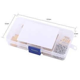 M2 Standoff, Female Brass Cylindrical Thread Standoff with Stainless Steel Screws Assortment Kit 270 Pieces