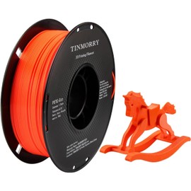 PETG Filament 1.75mm, TINMORRY PETG-Eco 3D Printer Filament, Compatible with Bambu FDM 3D Printer, 1 KG 1 Spool, Orange