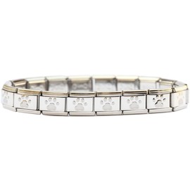 Paw Starter Bracelet for Italian Charms (18 links)
