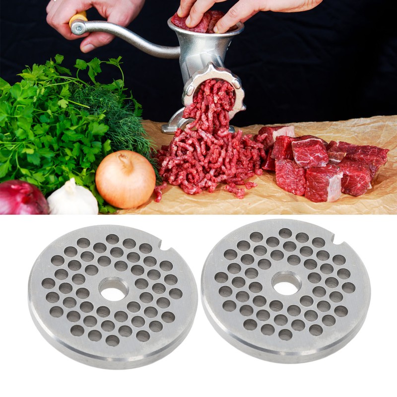 2pcs Meat Grinder Plate Professional Replaceable Efficient Safe Stainless Steel