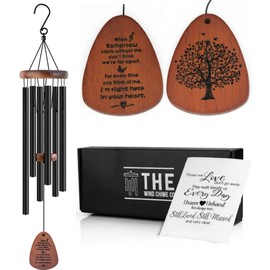 Trend Jockey The Wind Chime CO Memorial Wind Chimes, Sympathy Wind Chimes Gift for The Loss of A Loved one, Home Decor Outdoor Garden, Soothing Melodic Tones with Mute Option.