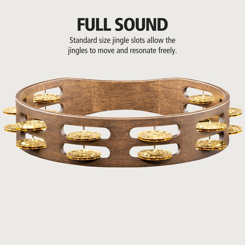 Meinl Percussion Traditional Wood Tambourine - 2-reihiges Tamburin - Durchmesser
