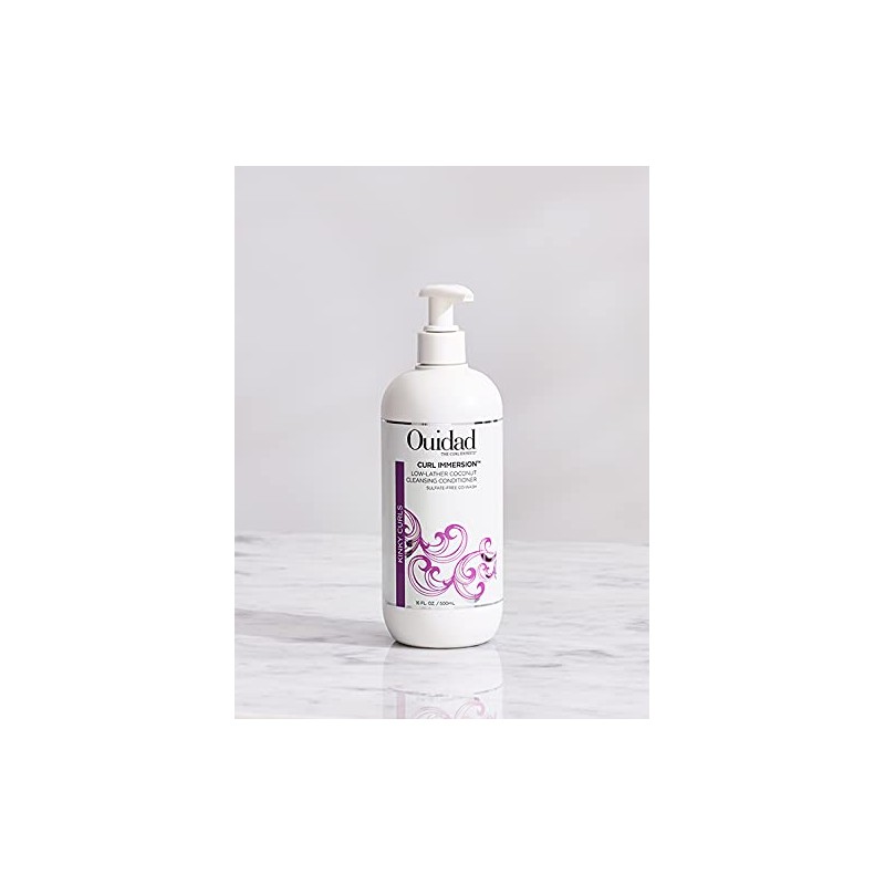 OUIDAD Curl Immersion No-Lather Coconut Cream Cleansing Conditioner, 16 Fl