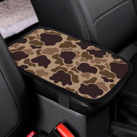 JOJOART Duck Vintage Camouflage Car Center Console Decor Handrail Armrest Box Cushion Interior Covers Car Protector Pad Lid Cover Accessories for Auto Truck Vehicles
