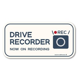 [Magnet] Dash Cam Sticker, Dash Cam Sticker, Dash Cam Sticker, Car Camera, Rear Recording, Security Sticker, Car Seal, Made in Japan (Simple/Cream)