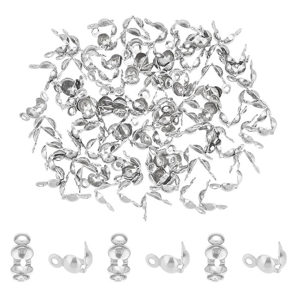 UNICRAFTALE Pack of 100 304 Stainless Steel Bead Tips Knot