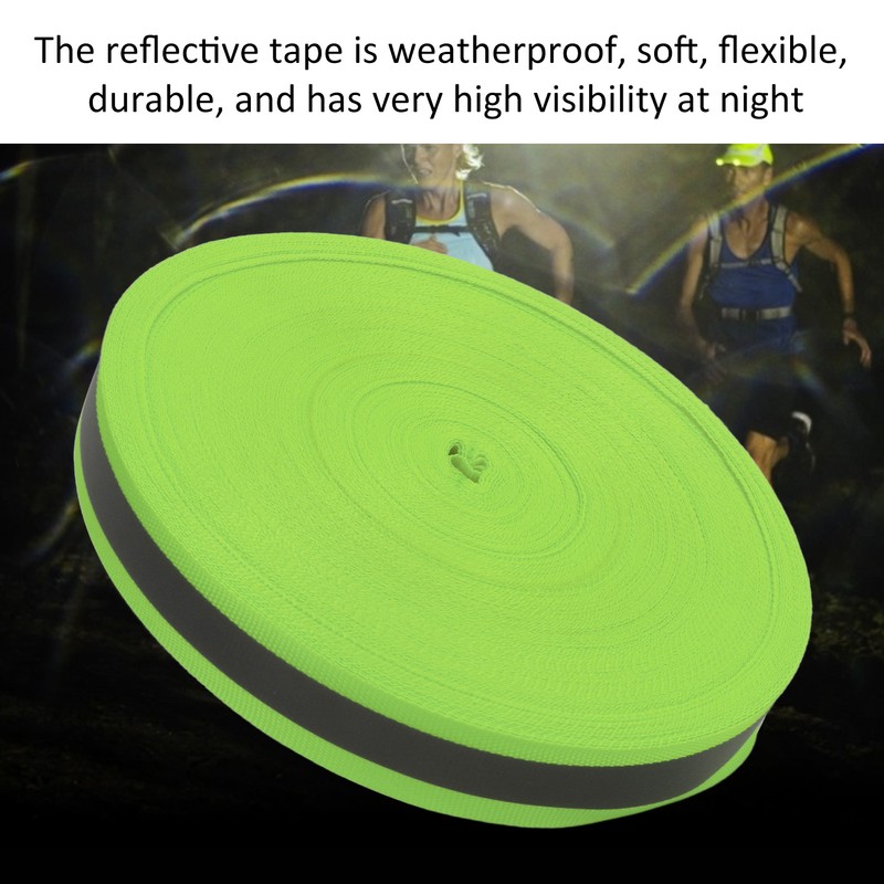 Reflective Ribbon Soft Durable Flexible Fluorescent Ribbon for Improving Night