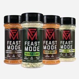 Mojo 4 Pack Blends - Feast Mode Flavors - Low Sodium, No MSG, Gluten Free, All Natural, Meal Prep Seasoning