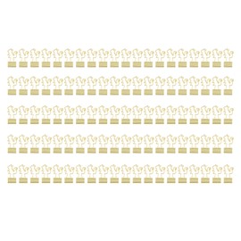 100 Pcs Binder Clips Gold Animal Shape Strong Clamping Force Metal Long Tail Clips for Office