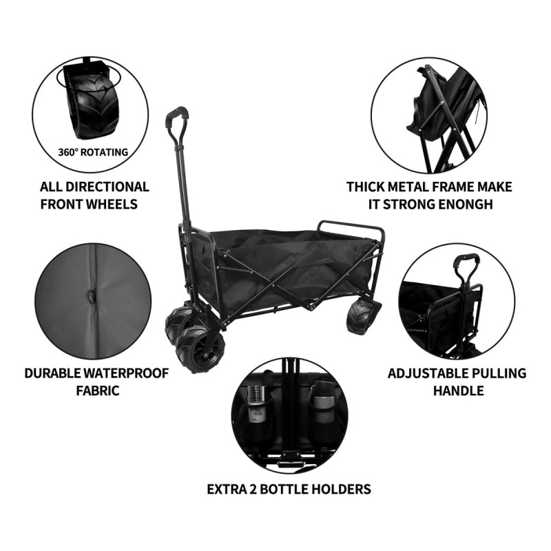 Eco R Carretilla Camping Remolque Plegable Ligero Portátil Viaje