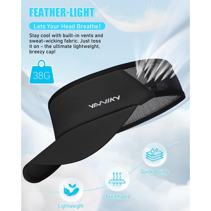 Sports Sun Visor Hats for Women Men Lightweight Breathable Cooling