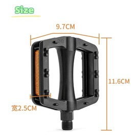 Lovgrin Mountain Bike Pedals 9/16'', Sealed Bearing Lightweight Bicycle Platform Pedals for Road Mountain City Bike