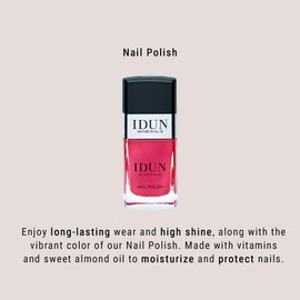 IDUN Minerals - Cinnber Nail Polish - Natural, Mineral, Chip-Resistant, Keratin and Almond Oil Formula - Cruelty Free, 100% Vegan Nail Care - Bordeaux Color, 0.37 fl oz Bottle (I0108530)