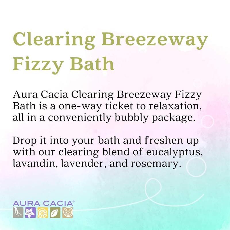 Aura Cacia Clearing Breezeway Fizzy Bath | GC/MS Tested for