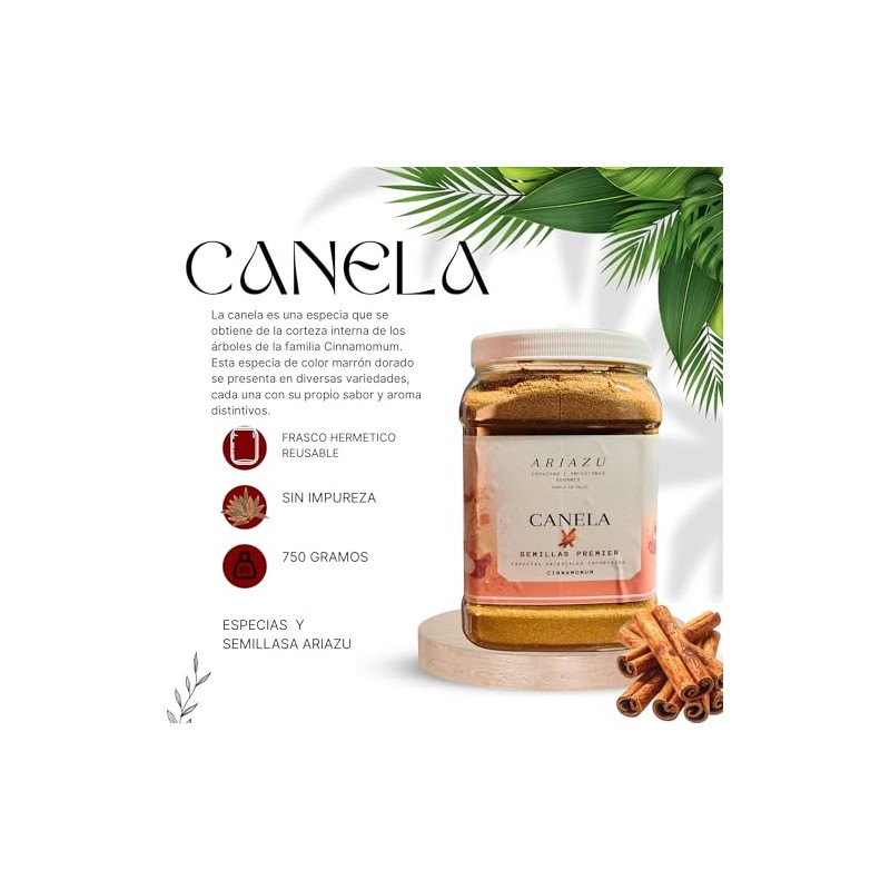 ARIAZU Canela en polvo 750 gramos frasco hermtico